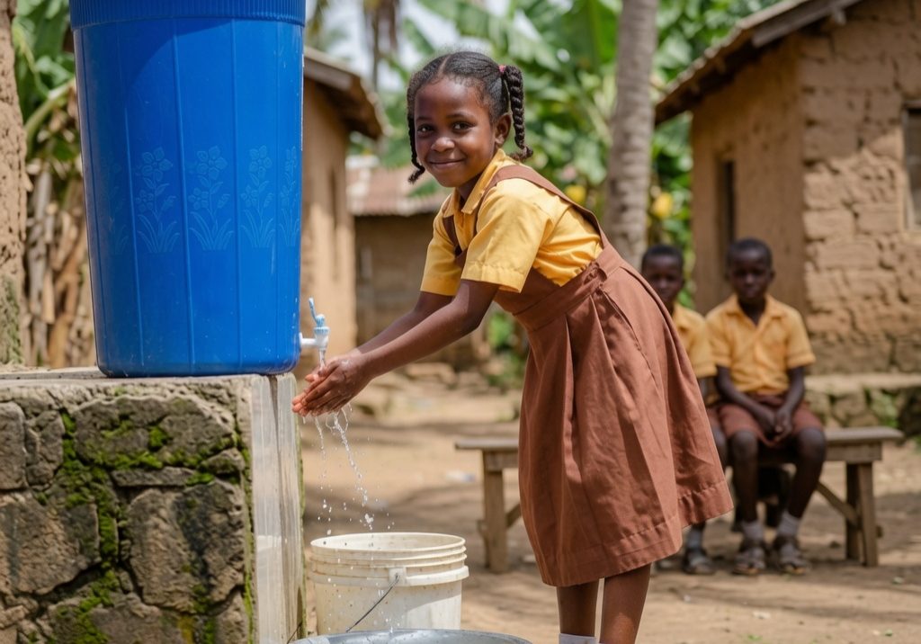Feature image for the Netcentric Campaigns article about network capacity as the missing link for lasting public systems change, inspired by the WashDesk project in Ghana.